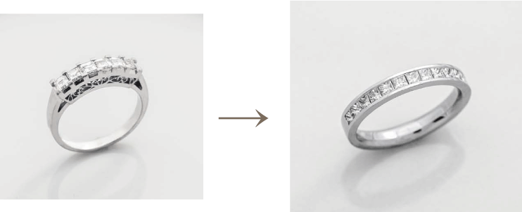 岡山・広島の結婚指輪・婚約指輪はアドバンス　エタニティリングへリメイク